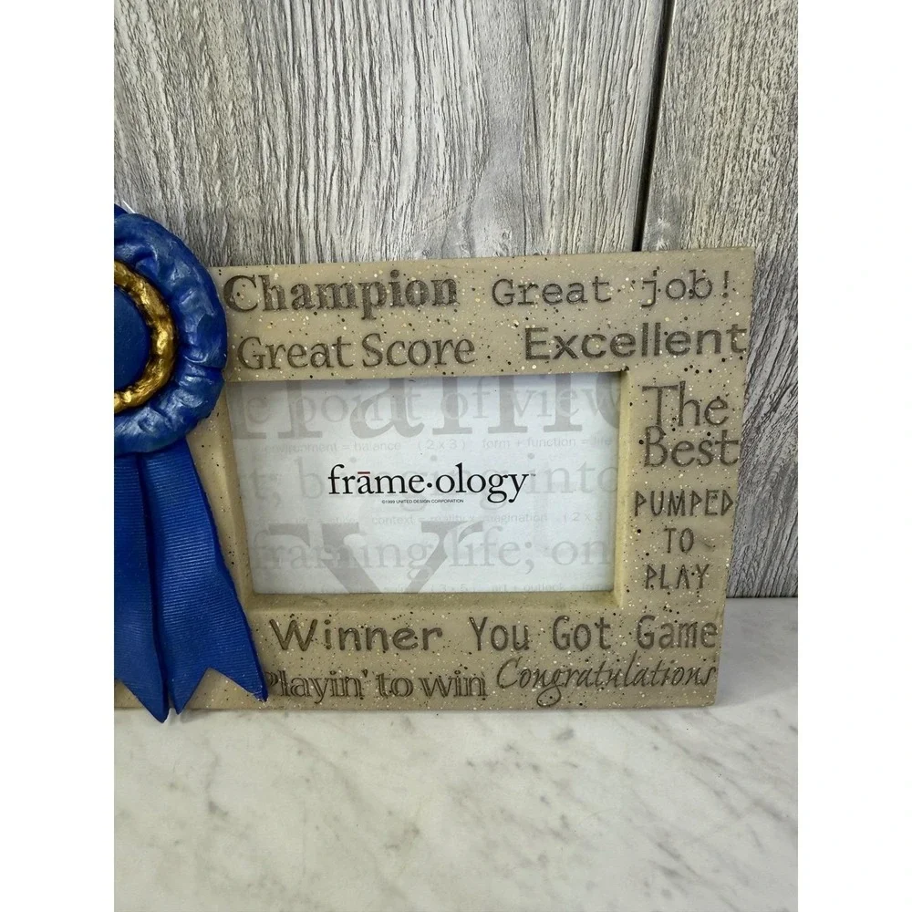 Frame-ology Blue Ribbon Champion Winner 3.5x5 Picture Frame United Design Corp